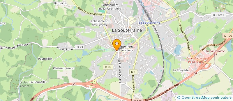 localisation de l'entreprise SCI FANOU  LA SOUTERRAINE