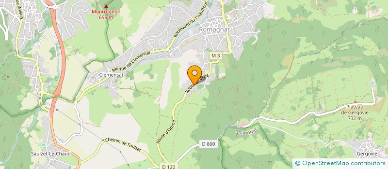 localisation de l'entreprise SCI FAO LES COLLINES  ROMAGNAT