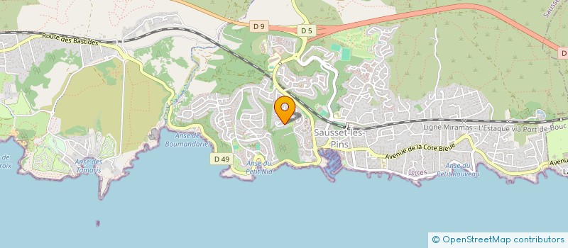 localisation de l'entreprise SCI FARAU  SAUSSET-LES-PINS