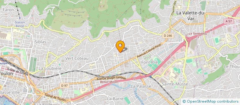 localisation de l'entreprise SCI FARAUDO BENECH  TOULON