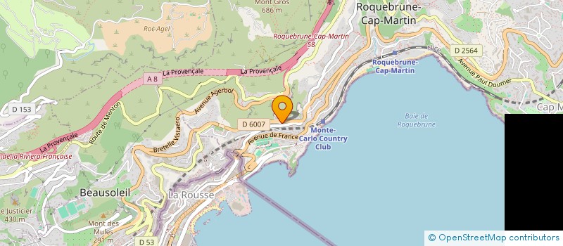 localisation de l'entreprise SCI FAS à ROQUEBRUNE-CAP-MARTIN