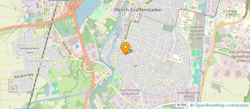 localisation de l'entreprise SCI FAUBOURG DE LA PAIX 22  ILLKIRCH-GRAFFENSTADEN