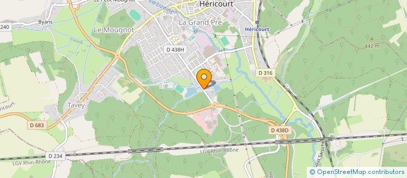 localisation de l'entreprise SCI FAUBOURG DE MONTBELIARD  HERICOURT