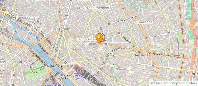 localisation de l'entreprise SCI FAUBOURG SAINT ANTOINE  PARIS 12