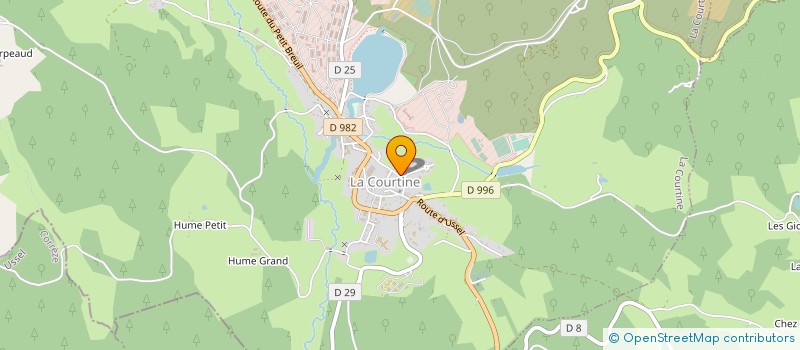 localisation de l'entreprise SCI FAUGERON - BOIS COLOMBES à LA COURTINE