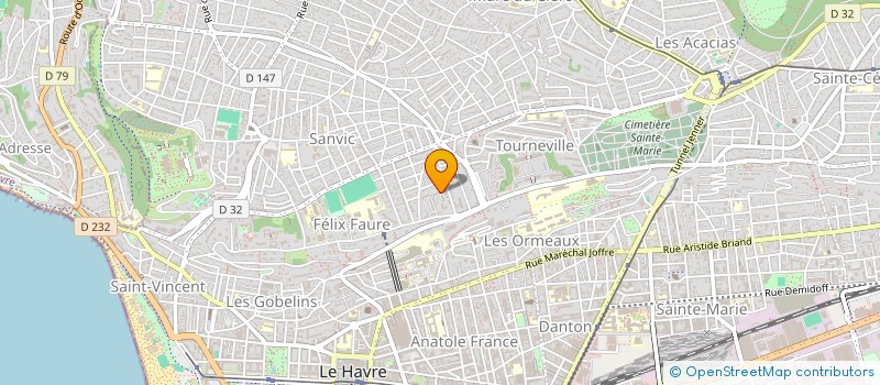 localisation de l'entreprise SCI FAURE EVER à LE HAVRE