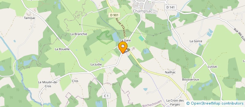 localisation de l'entreprise SCI FAURE FAMILY  CHAMPSAC