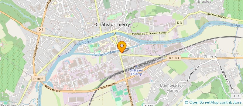 localisation de l'entreprise SCI FAUSSE RIVIERE à CHATEAU-THIERRY