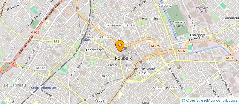 localisation de l'entreprise SCI FAUVEL  ROUBAIX