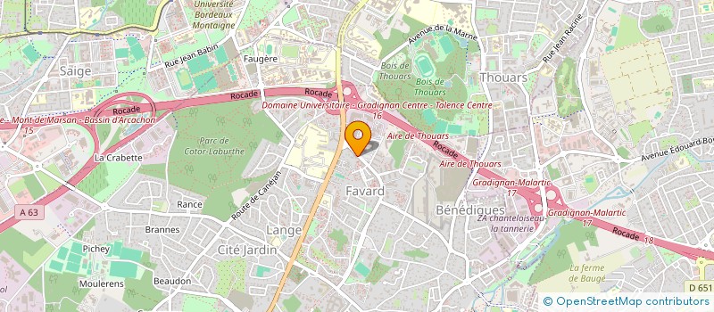 localisation de l'entreprise SCI FAVARD-CHEFNOURRY à GRADIGNAN