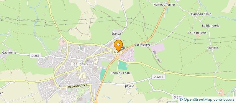 localisation de l'entreprise SCI FAVET  LES PIEUX