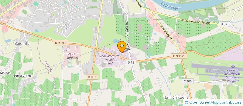 localisation de l'entreprise SCI FAVIER à BERGERAC