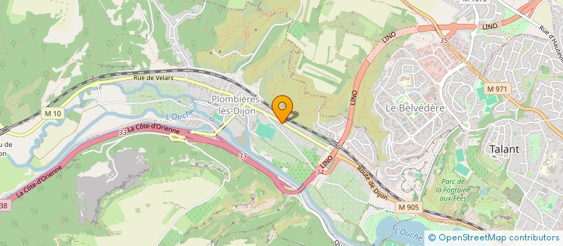 localisation de l'entreprise SCI FAVIER-GILLOT  PLOMBIERES-LES-DIJON