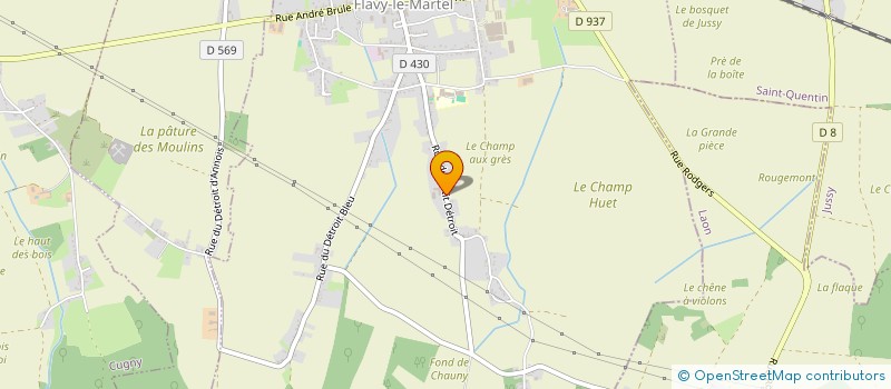 localisation de l'entreprise SCI FAVIERE à FLAVY-LE-MARTEL