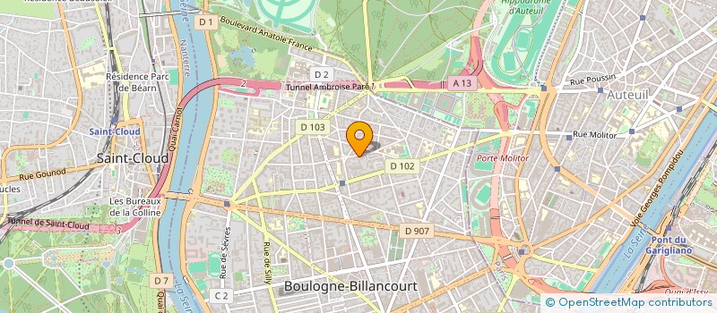 localisation de l'entreprise SCI FAVRE D'ECHALLENS HAUSSMANN à BOULOGNE-BILLANCOURT