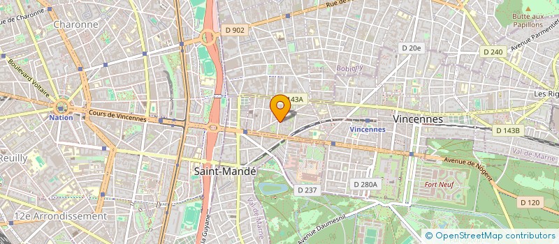localisation de l'entreprise SCI FAYAT MARCOTTE à VINCENNES