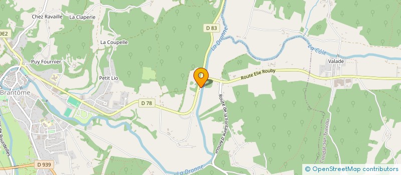 localisation de l'entreprise SCI FAYE PERIGORD VERT à BRANTOME EN PERIGORD