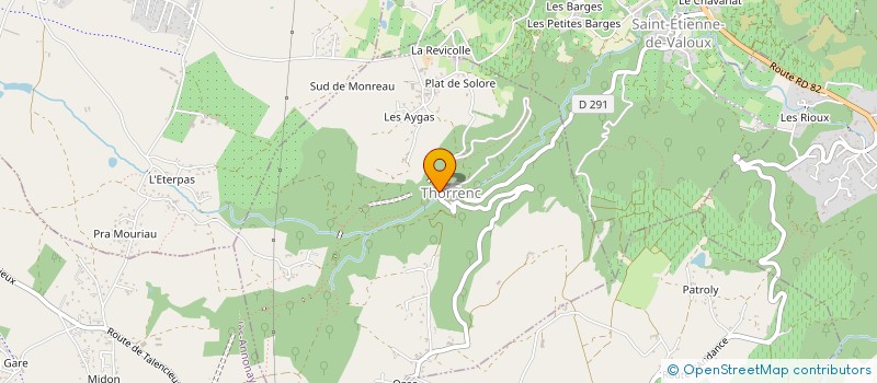 localisation de l'entreprise SCI FAYOLAS - GRAVIER  VINZIEUX