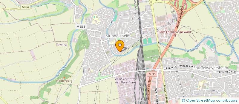 localisation de l'entreprise SCI FAZEL  MUNDOLSHEIM