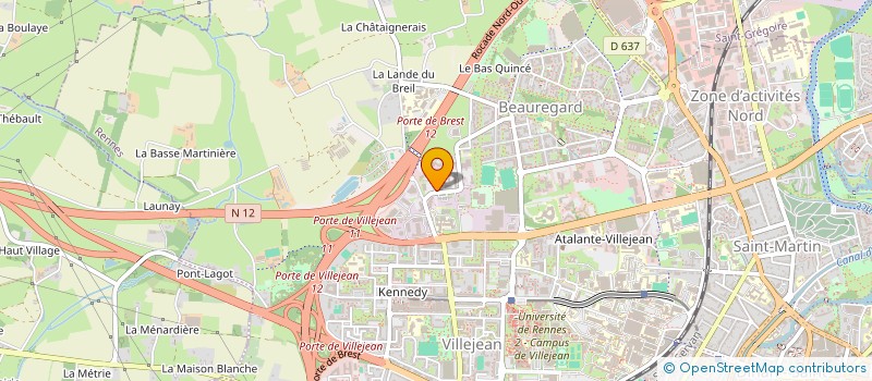localisation de l'entreprise SCI FB TOULOUSE  RENNES
