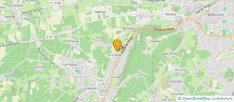 localisation de l'entreprise SCI FBF à PORTE-DES-PIERRES-DOREES