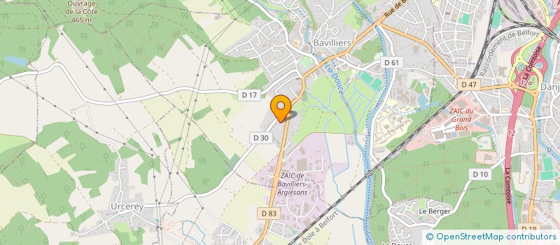 localisation de l'entreprise SCI FCG  BAVILLIERS