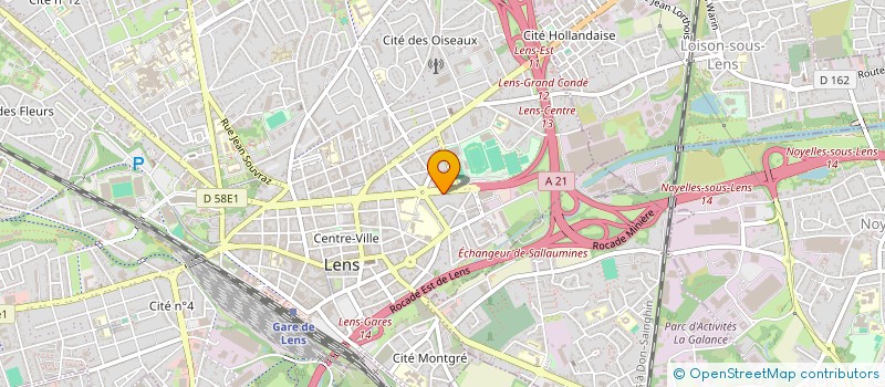 localisation de l'entreprise SCI FDI  LENS