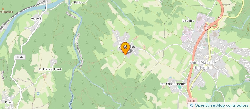 localisation de l'entreprise SCI FEBAMAT  SAINT-MAURICE-DE-LIGNON