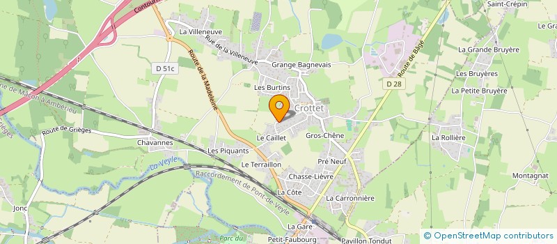 localisation de l'entreprise SCI FEDA  CROTTET