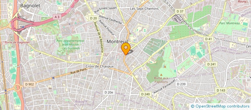 localisation de l'entreprise SCI FEDERES. M29 à MONTREUIL