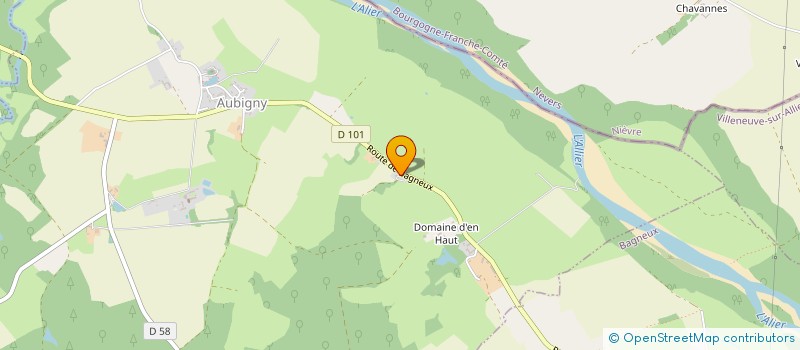 localisation de l'entreprise SCI FELINE  AUBIGNY