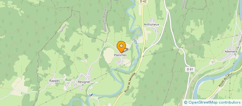 localisation de l'entreprise SCI FELJF  NEUVILLE-SUR-AIN