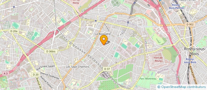 localisation de l'entreprise SCI FENTAL  MONTREUIL