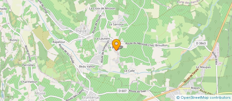 localisation de l'entreprise SCI FERCO 124  THEIZE