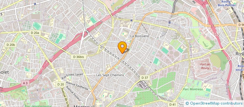 localisation de l'entreprise SCI FERCOM  MONTREUIL