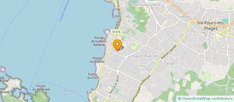 localisation de l'entreprise SCI FERLOC DU RAYOLET à SIX-FOURS-LES-PLAGES