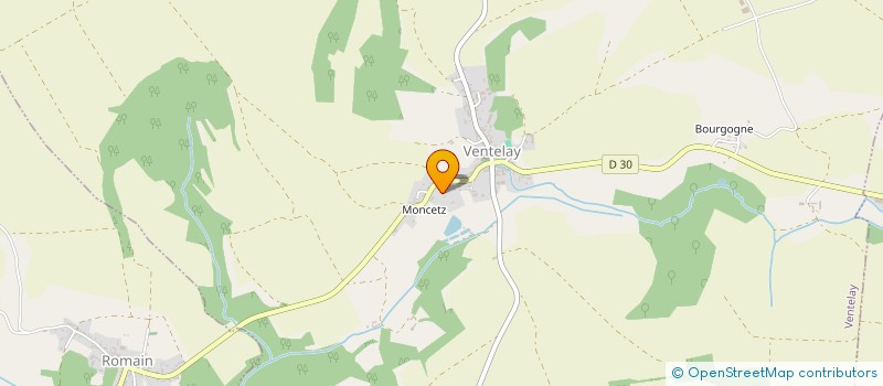 localisation de l'entreprise SCI FERME DE ROMAIN  VENTELAY