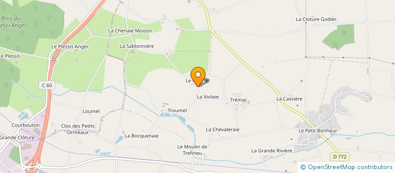 localisation de l'entreprise SCI FERME DES 5 SENS  GUIPRY-MESSAC