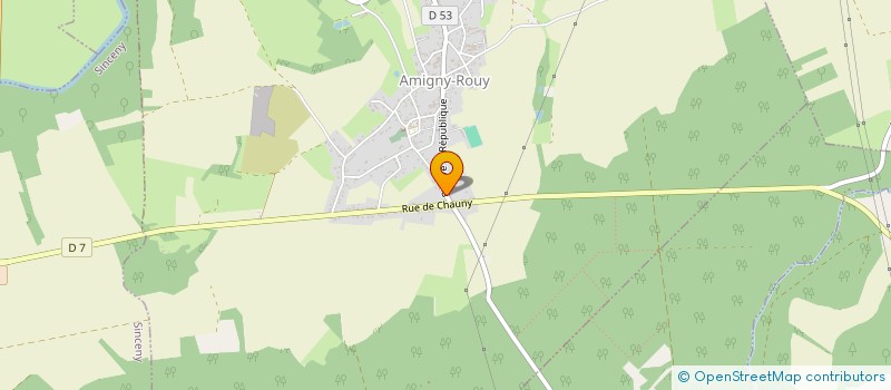 localisation de l'entreprise SCI FERREIRA ET FILS à AMIGNY-ROUY