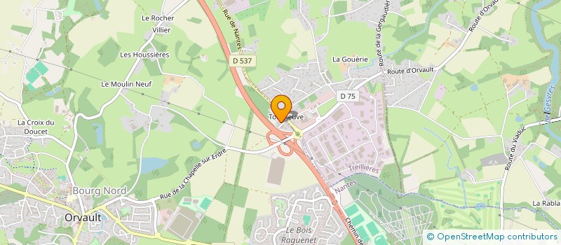 localisation de l'entreprise SCI FERRI à ORVAULT