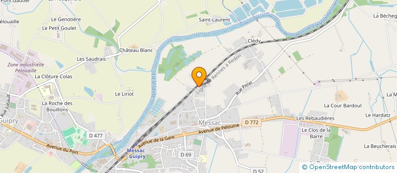 localisation de l'entreprise SCI FERRIER  GUIPRY-MESSAC