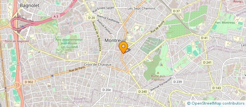 localisation de l'entreprise SCI FERRY. Z26 à MONTREUIL