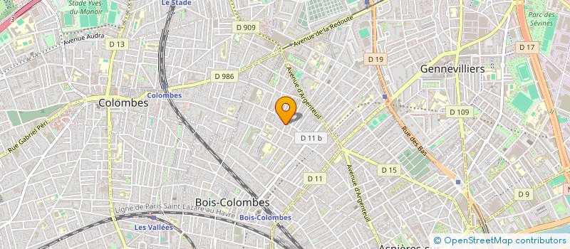 localisation de l'entreprise SCI FEVERLAND à BOIS-COLOMBES