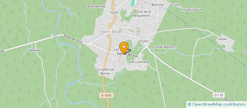 localisation de l'entreprise SCI FEXMO PATRIMOINE  BELIN-BELIET