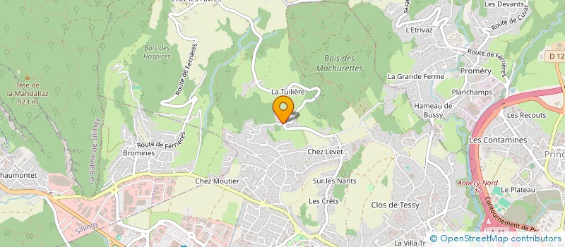 localisation de l'entreprise SCI FG  EPAGNY METZ-TESSY