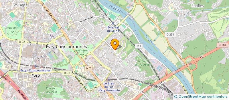localisation de l'entreprise SCI FGPODOMOUSSEAU à EVRY-COURCOURONNES