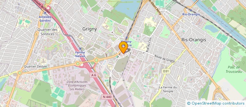 localisation de l'entreprise SCI FHD  GRIGNY