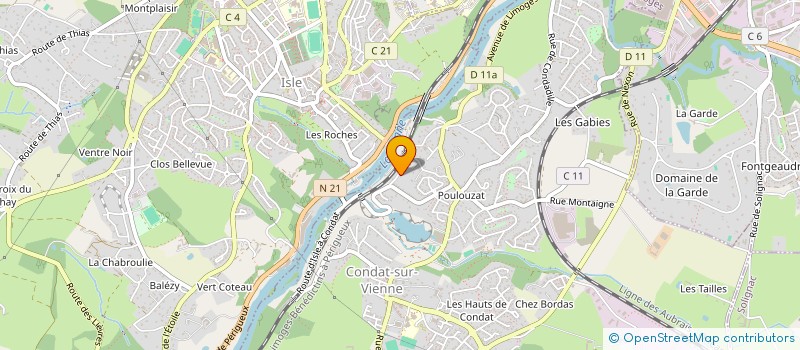 localisation de l'entreprise SCI FIAWV  CONDAT-SUR-VIENNE