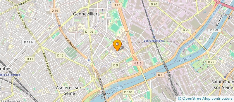 localisation de l'entreprise SCI FIDIA à GENNEVILLIERS