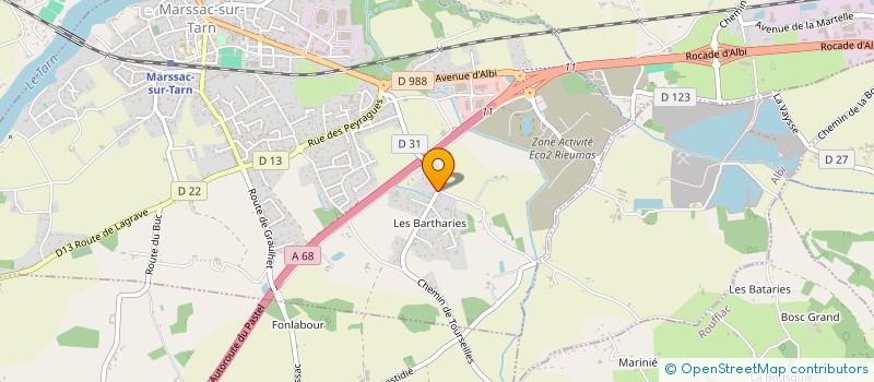 localisation de l'entreprise SCI FILLASTRE à MARSSAC-SUR-TARN